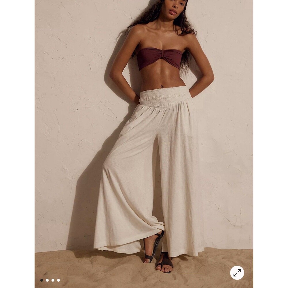 Free People Free-est Women’s Robin Pants Wide Leg Cotton Boho XS Vacation Beach